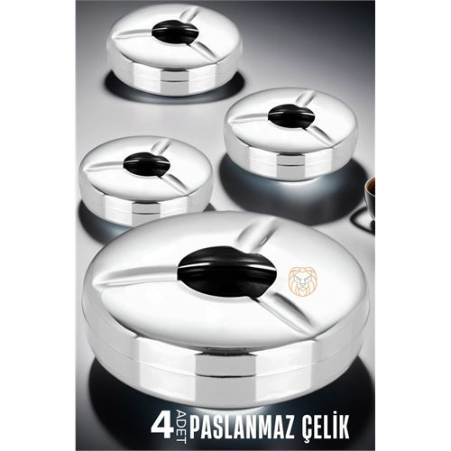ModaCar 4 lü Set Çelik Küllük Vercher Design ModaCar 4 lü Set Çelik Küllük Vercher Design