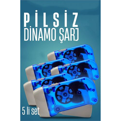 ModaCar 5 li Kendinden Dinamo Şarjlı Pilsiz Acil Durum El Feneri