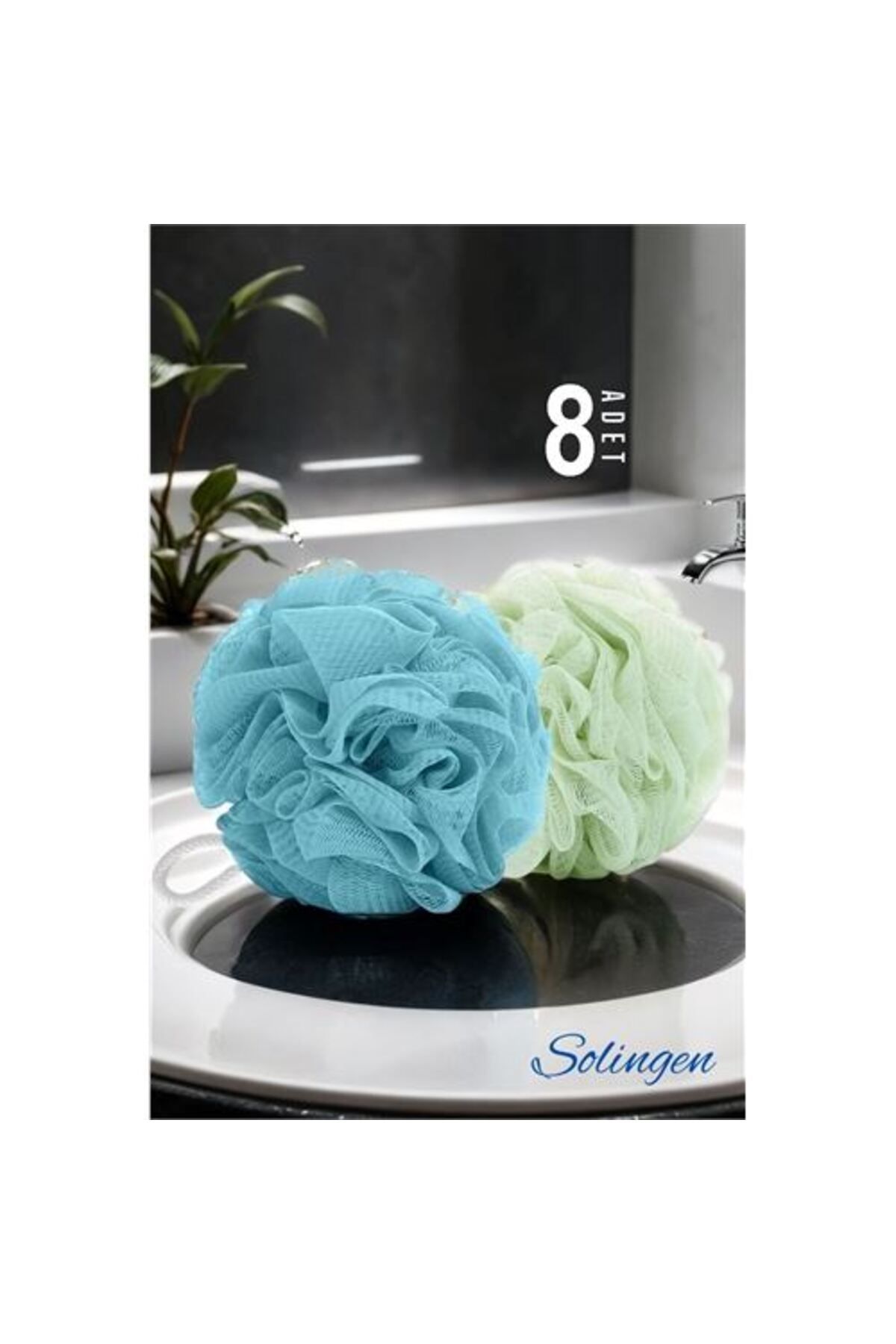 ModaCar 8 ADET Örgülü Duş Lifi   Solingen 720546 Toptan Paket