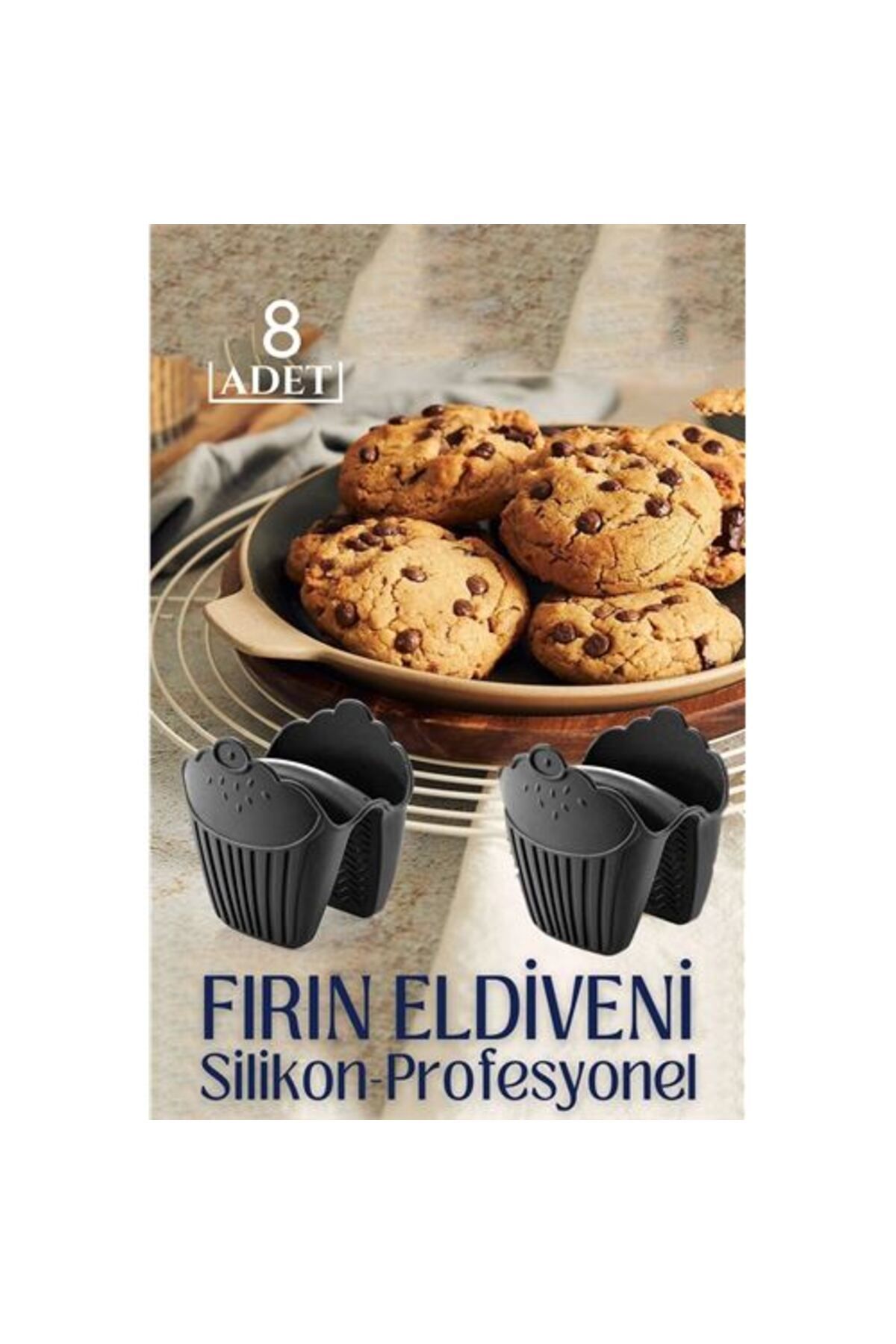 Evibe Modacar 8 Adet Silikon Firin Eldiveni  Collezioni Design 718989 Toptan Paket