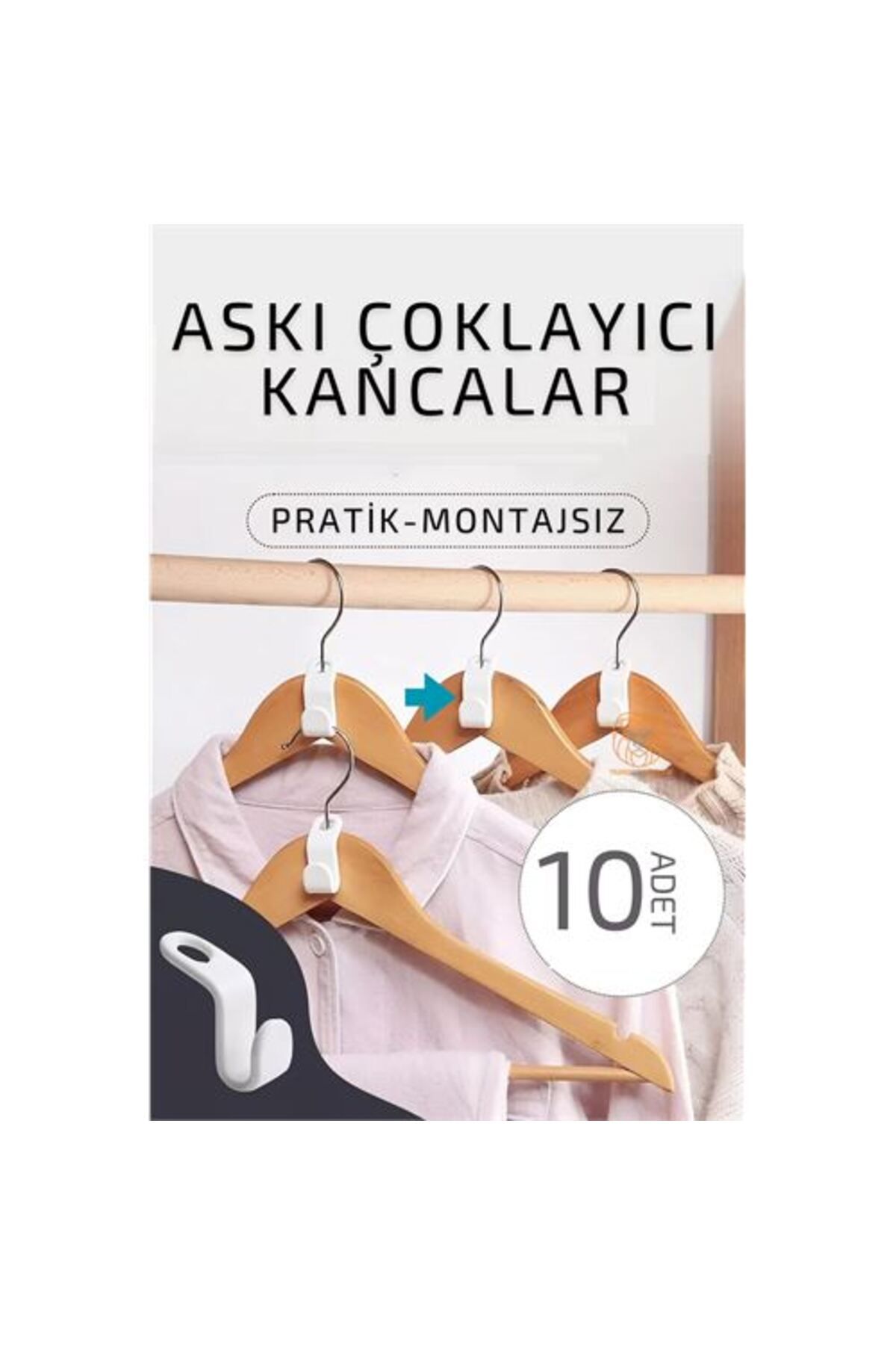 Findit Modacar Askı Çoklayıcı Kanca 10 Adet