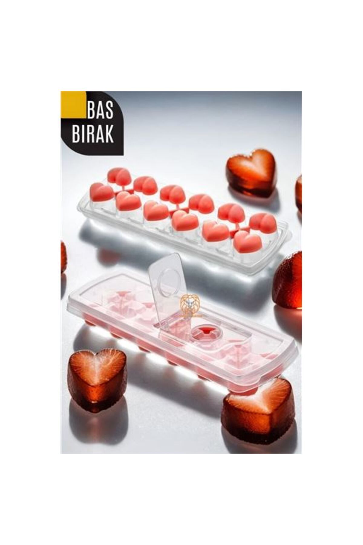 Evibe Modacar Bas-Bırak Kapaklı Silikon Buz Kalıbı