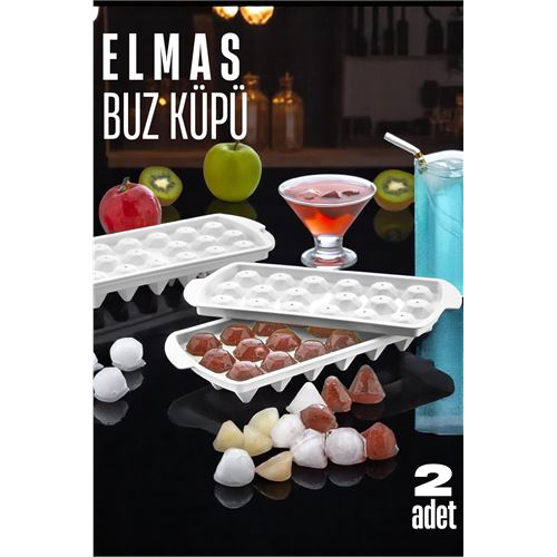 ModaCar Buz Kalıbı ELMAS İçecek Buz Kalıbı - Mutfak Buz Kalıbı Ko