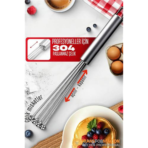 Modacar Çelik Misketli Yaylı Açılır Kapanır Çırpıcı 304 Paslanmaz