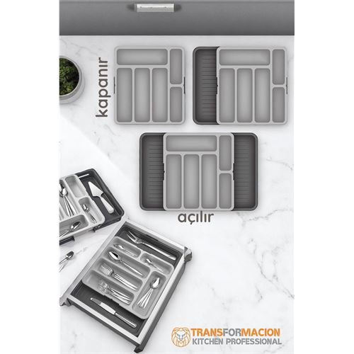 Modacar Çift Taraflı Uzayabilen Ayarlı Çekmece Içi Kaşıklık