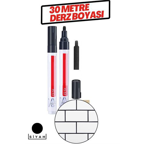 ModaCar Derz Arası 30 Metre Boyama Rötüş Kalemi SİYAH ModaCar Derz Arası 30 Metre Boyama Rötüş Kalemi SİYAH