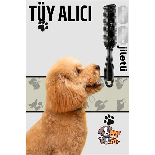 ModaCar Kedi ve Köpek Çift Jiletli Tüy Alma Tarağı ModaCar Kedi ve Köpek Çift Jiletli Tüy Alma Tarağı