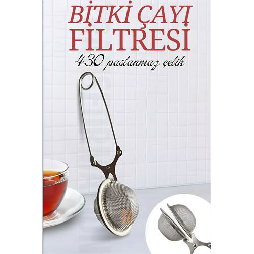 ModaCar Kıskaçlı Bitki Çayı Filtresi Top Çay Demliği Çay Filtresi