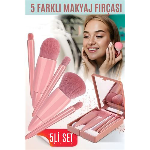 Modacar Makyaj Fırça Kiti Aynalı ve Kutulu Profesyonel Makyaj Kit