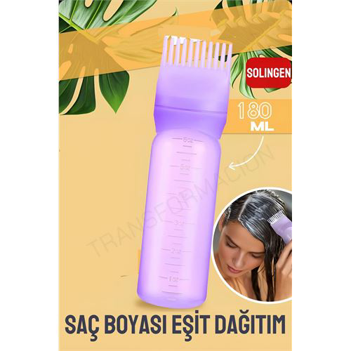 ModaCar  Saç Boyası Eşit Dağıtım Şişesi Doldurulabilir Taraklı Ap