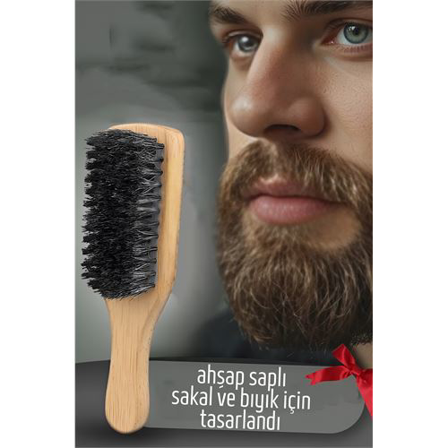 ModaCar Sakal Tarama Fırçası Ahşap Saplı ModaCar Sakal Tarama Fırçası Ahşap Saplı