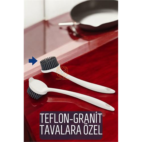ModaCar Teflon ve Granit Tava Tencere Fırçası Silikon Teflon Fırç