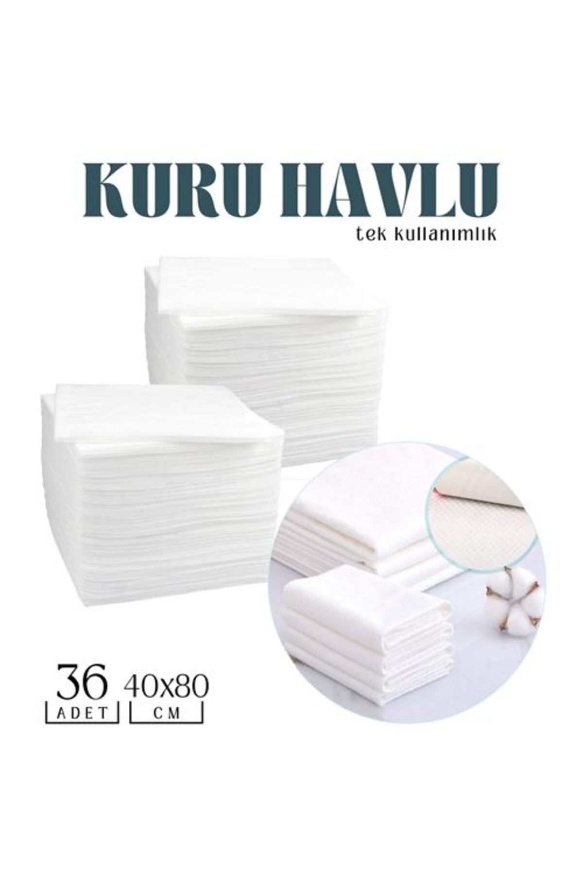 ModaCar Tek Kullanımlık Kuru Havlu Çok Amaçlı 40X80 CM 36 Adet