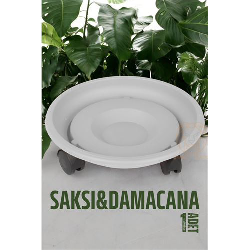 ModaCar Tekerlekli Saksı Altığı 37 CM BEYAZ ModaCar Tekerlekli Saksı Altığı 37 CM BEYAZ