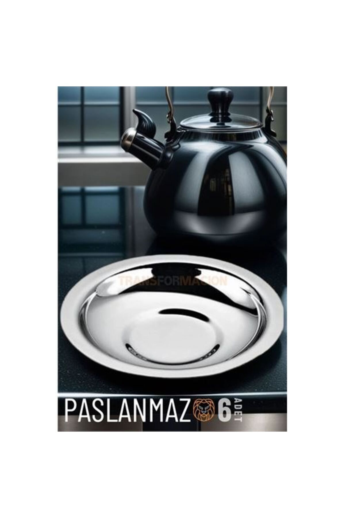 ModaCar Veneta 6 Adet Metal Çay Tabağı Seti