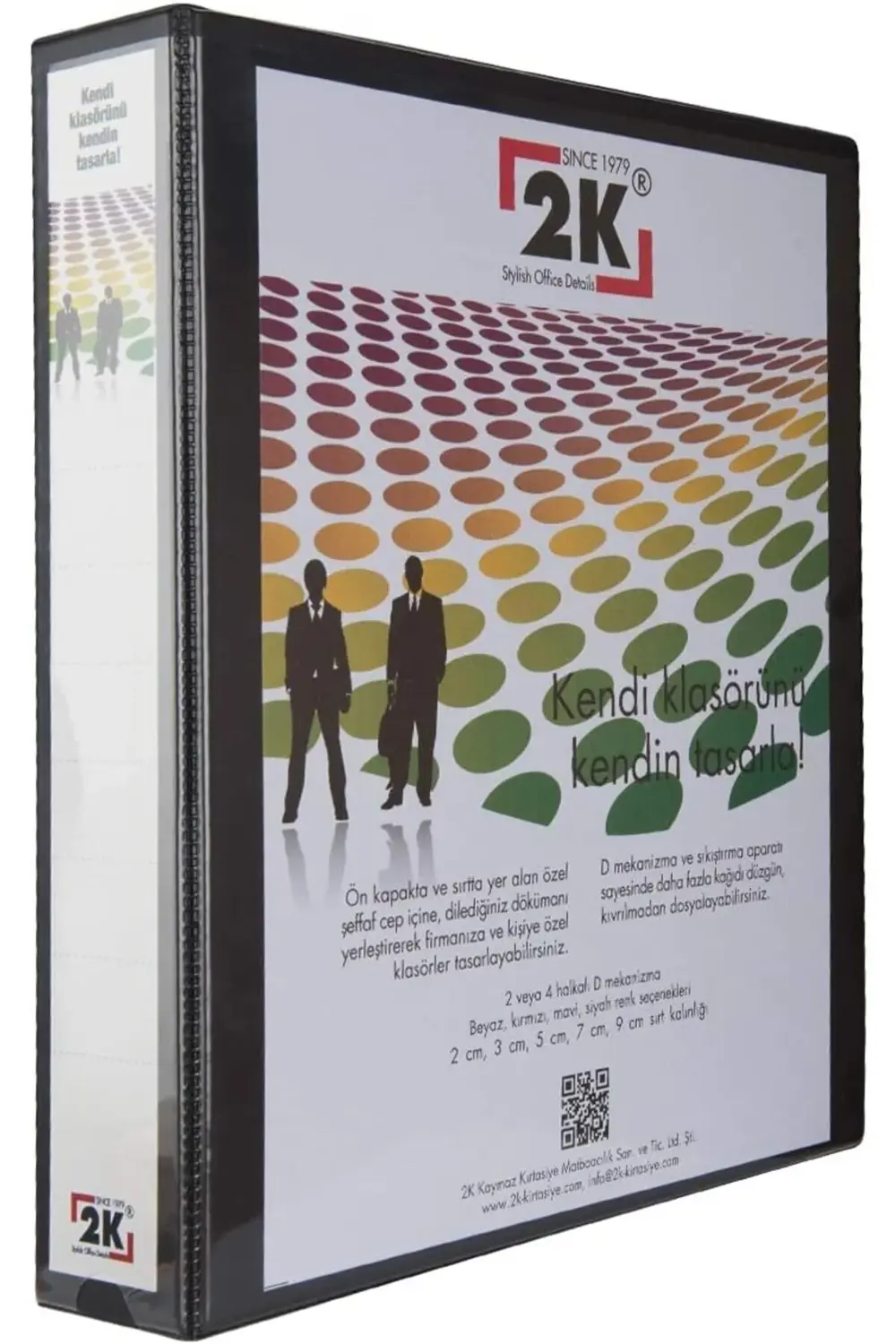 modaflux 05-2D-S 2 Halka D Mekanizmalı Klasör Kutu İçi, Siyah, 5