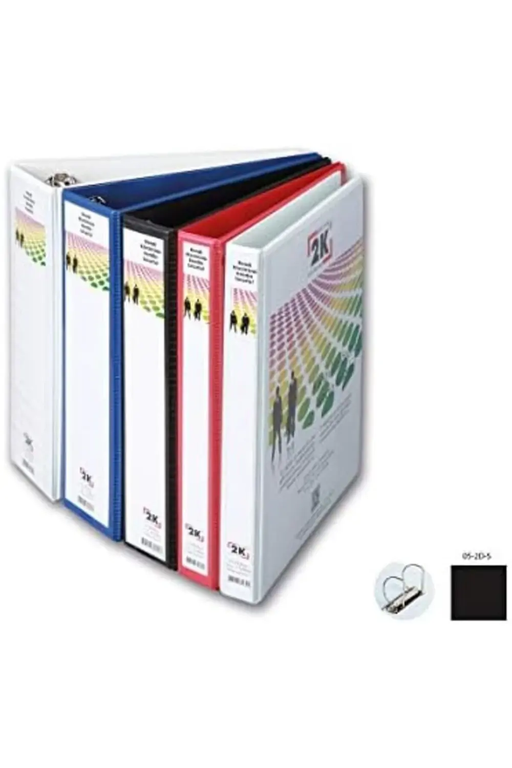 modaflux 05-2D-S 2 Halka D Mekanizmalı Klasör Kutu İçi, Siyah, 5