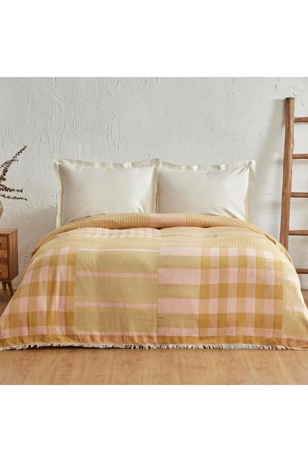 modaflux %100 Pamuk Çift Kişilik Müslin Pike Yavruağzı polynova 3