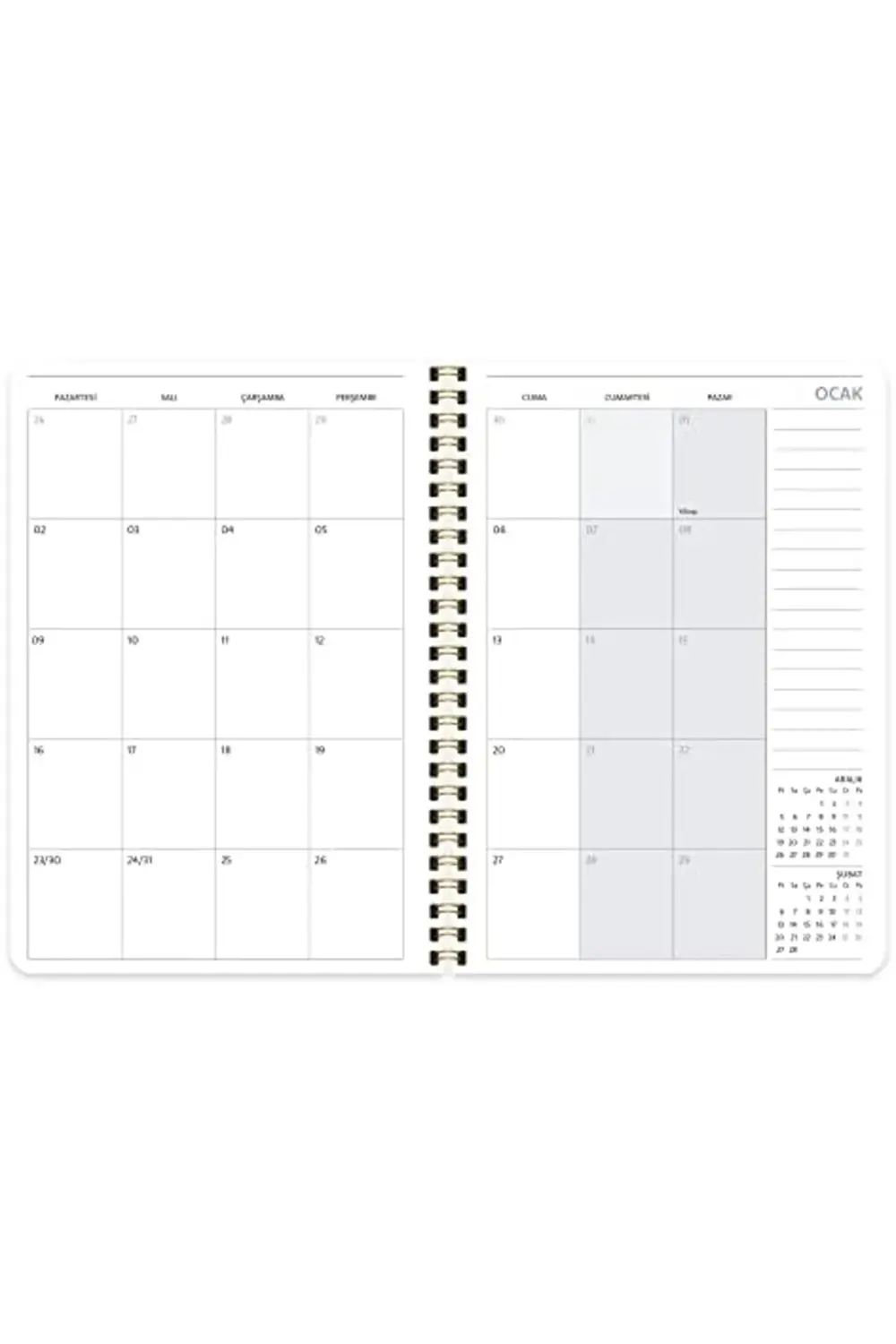 modaflux 2023 A5 Sert Kapak Haftalık Ajanda polynova 395519