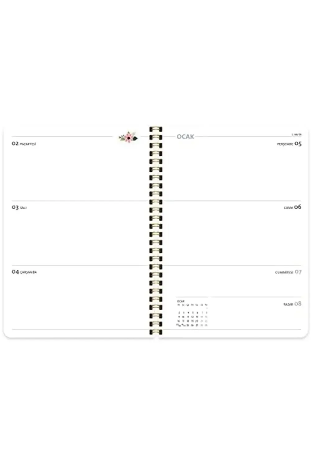 modaflux 2023 A5 Sert Kapak Haftalık Ajanda polynova 395519