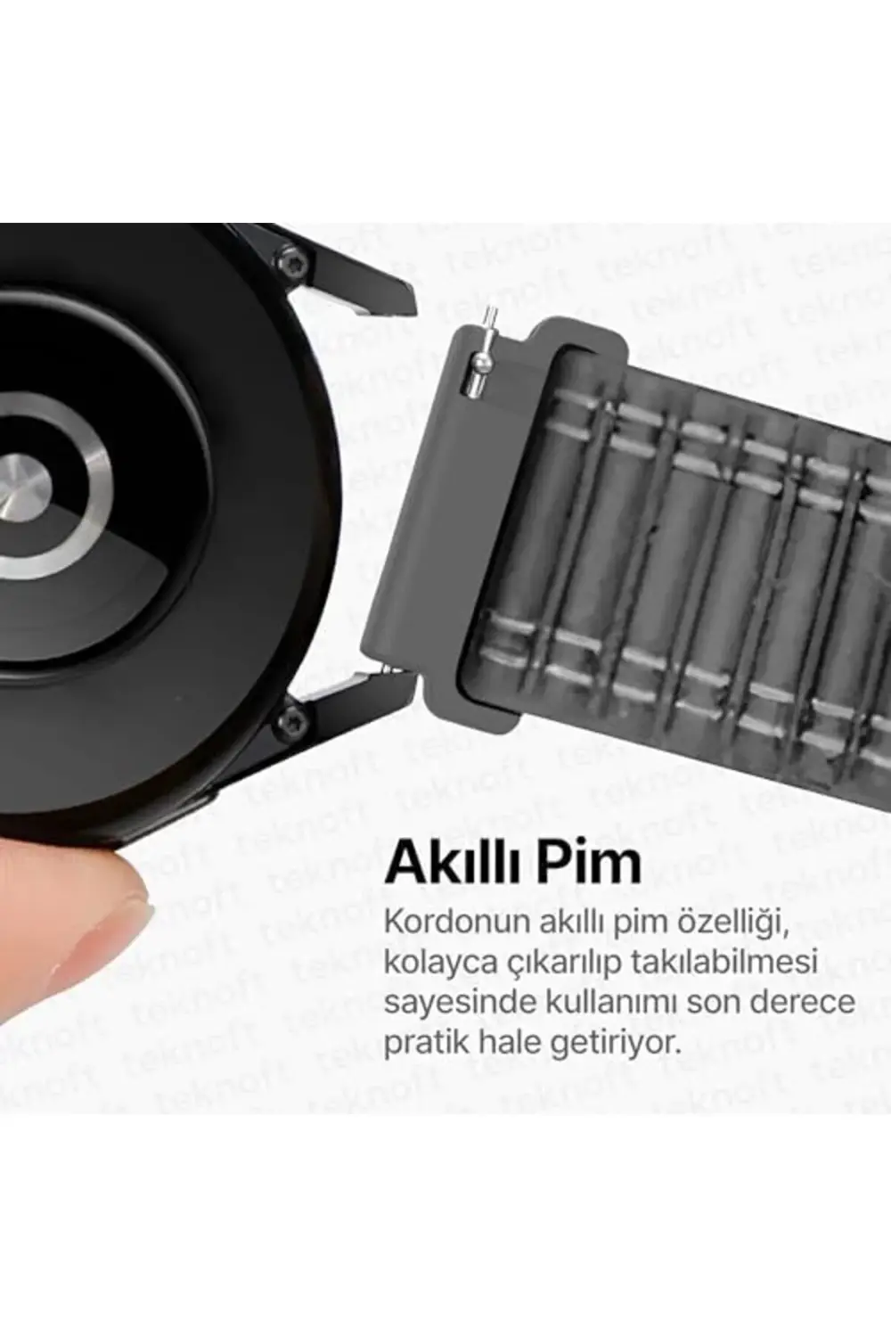 modaflux 22mm ile Uyumlu Saatler için W Loop 46mm Yumuşak Kumaş K