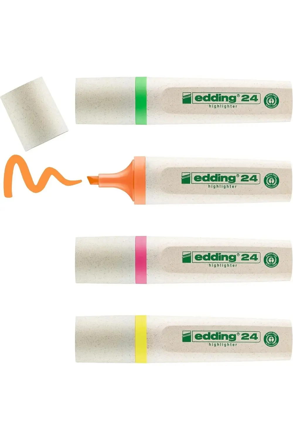 modaflux 24 EcoLine fosforlu, 4'lü set, karışık renkler, kesik uç