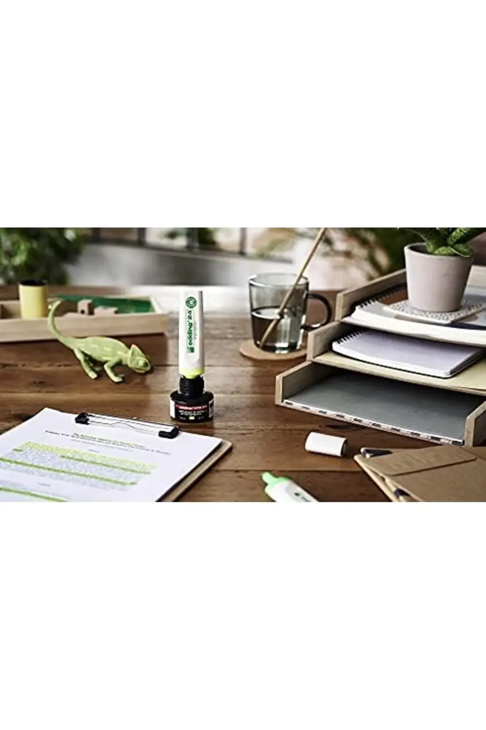 modaflux 24 EcoLine Fosforlu, 4'lü Set, Karışık Renkler, Kesik Uç