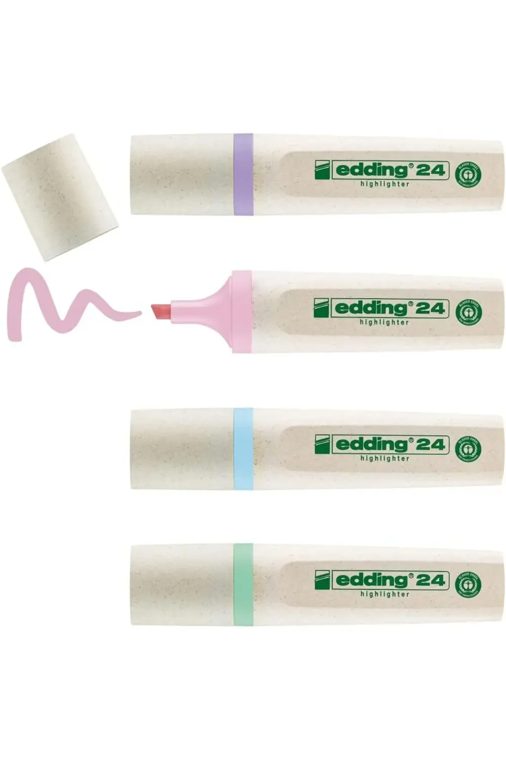 modaflux 24 EcoLine Fosforlu, 4'lü Set, Karışık Renkler, Kesik Uç