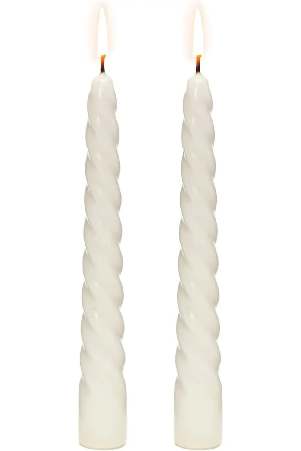 modaflux 2'li Beyaz Şamdan Mum Seti polynova 395519