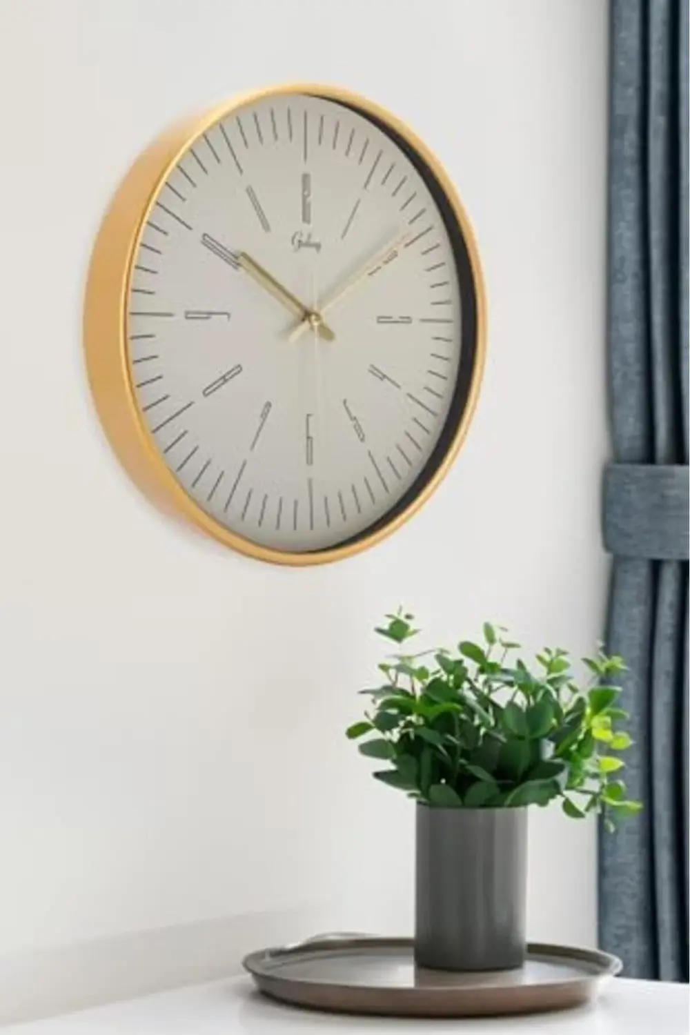 modaflux 30 Cm Gerçek Cam Sessiz Mekanizma Duvar Saati polynova 3