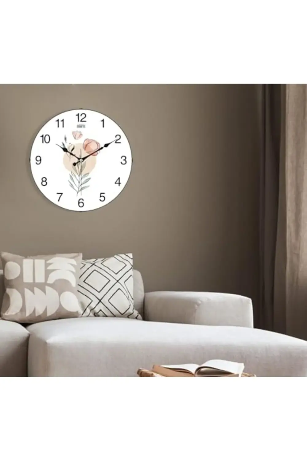 modaflux 36 Cm Gerçek Cam Sessiz Mekanizma Duvar Saati polynova 3