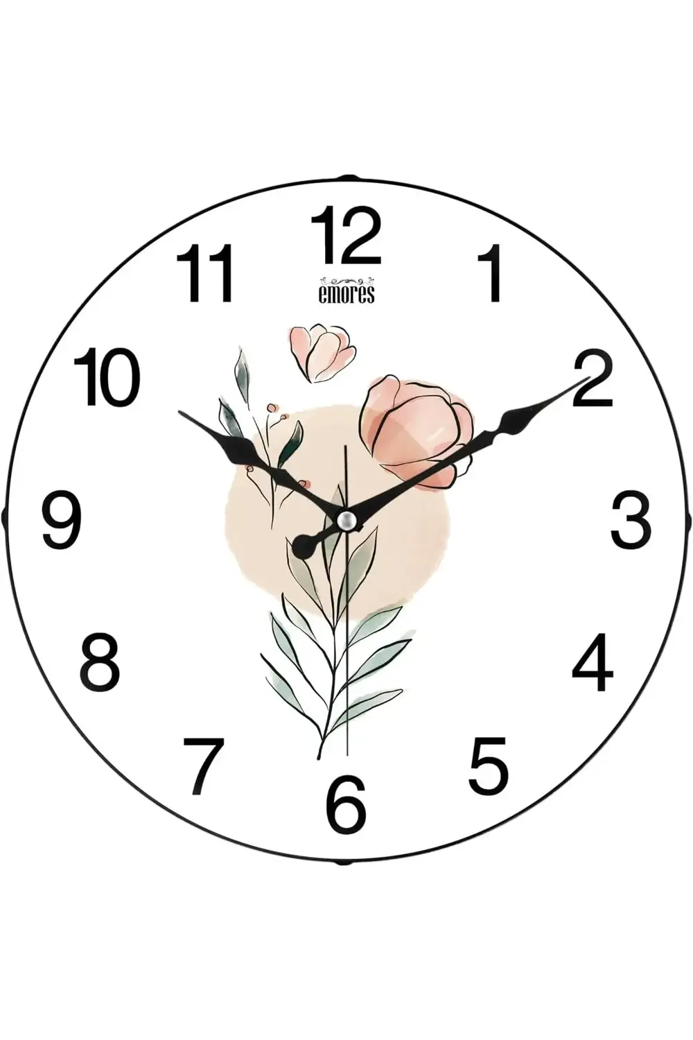 modaflux 36 Cm Gerçek Cam Sessiz Mekanizma Duvar Saati polynova 3