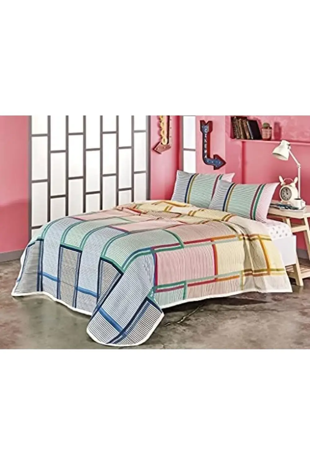 modaflux 60249677 Tek Kişilik Pike Takımı, Kırmızı polynova 39551