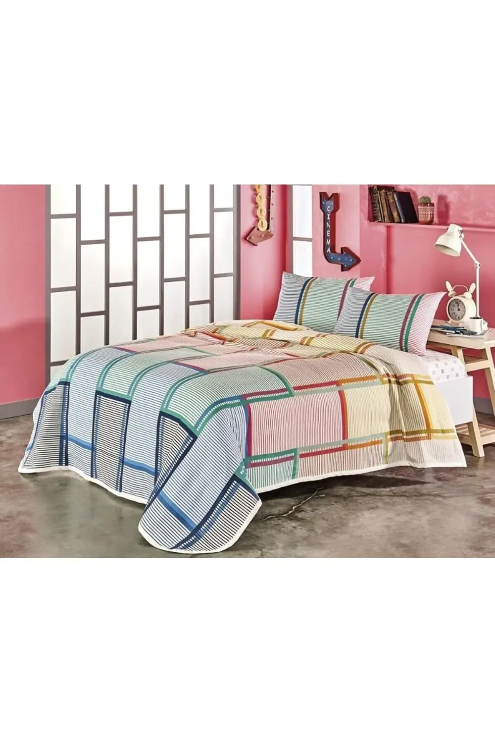 modaflux 60249677 Tek Kişilik Pike Takımı, Kırmızı polynova 39551