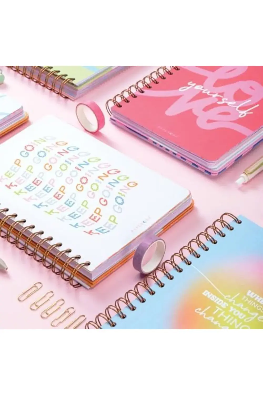 modaflux A5 Spiralli Süresiz Renkli Planlayıcı Ajanda Motivasyon