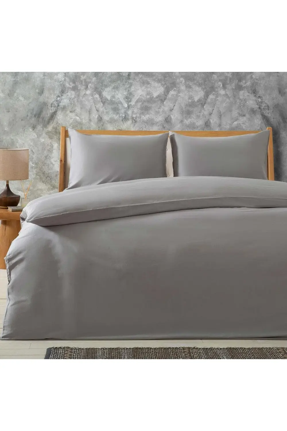 modaflux Alana Nevresim Seti Çift Kişilik 200x220 cm, Gri polynov