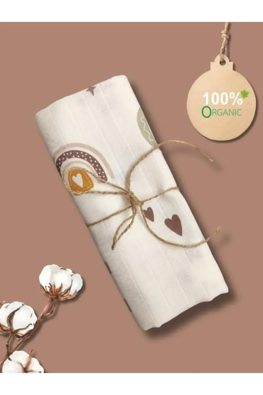modaflux Amaçlı Müslin Örtü & Battaniye,%100 Pamuk, 80x80 cm poly