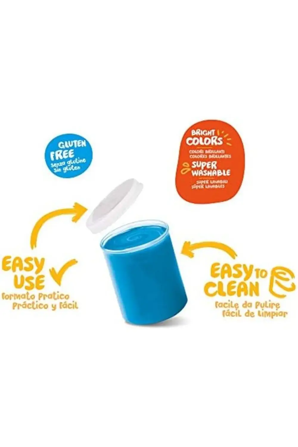 modaflux Bebek Yıkanabilir Parmak, 6 Renk x 80 gr polynova 395519