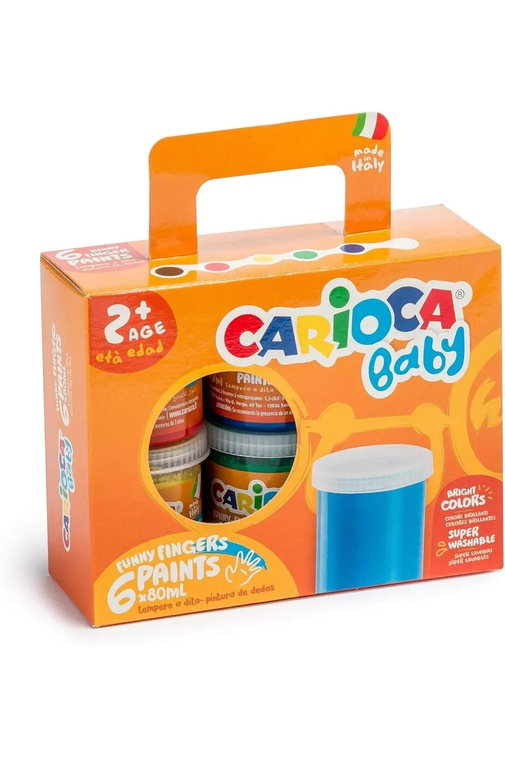 modaflux Bebek Yıkanabilir Parmak, 6 Renk x 80 gr polynova 395519