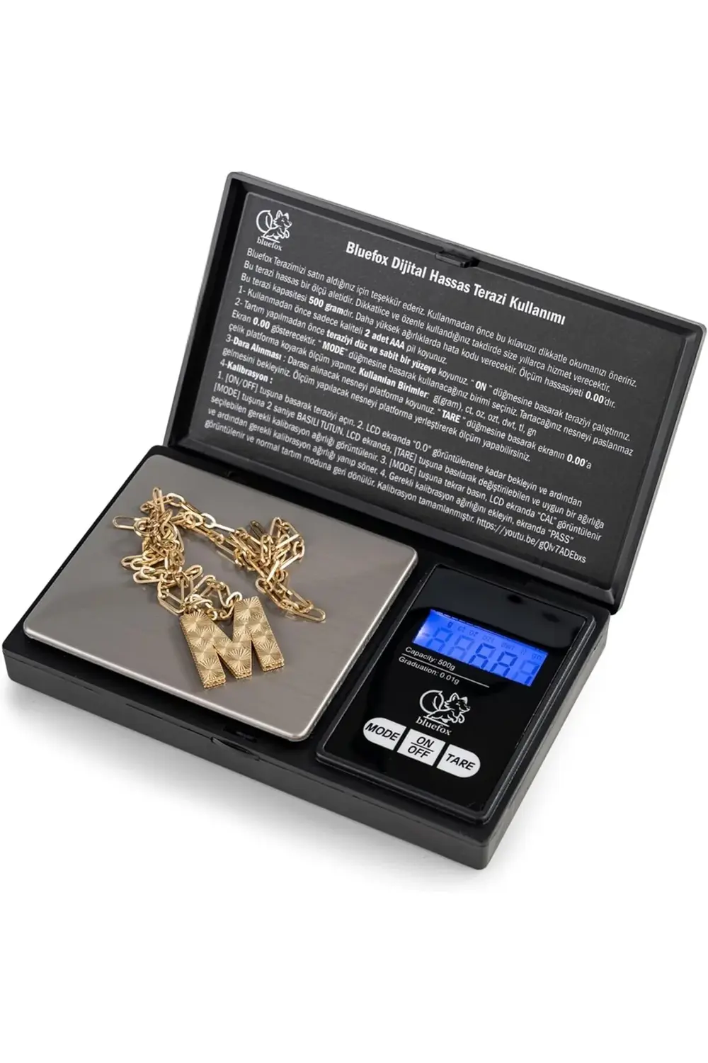 modaflux Cep Tartısı - 500g Kapasite, 0.01g, 7 Ölçü Birimi, Dara