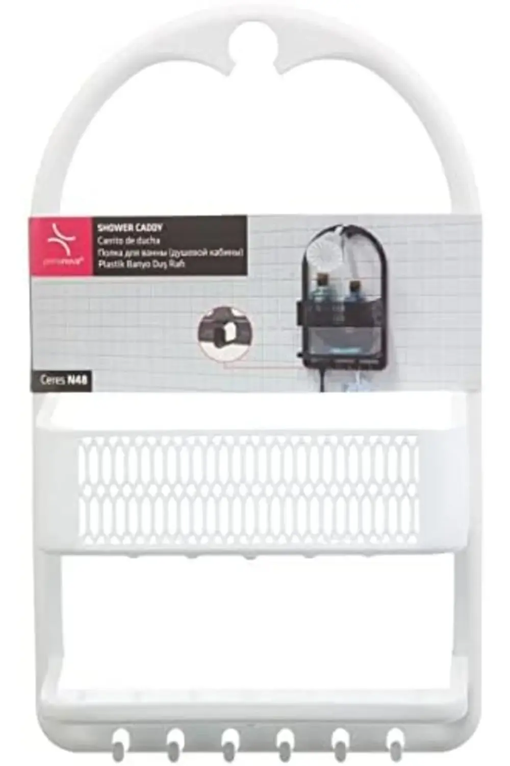 modaflux Ceres Plastik Duş Rafı, Beyaz, polynova 395519