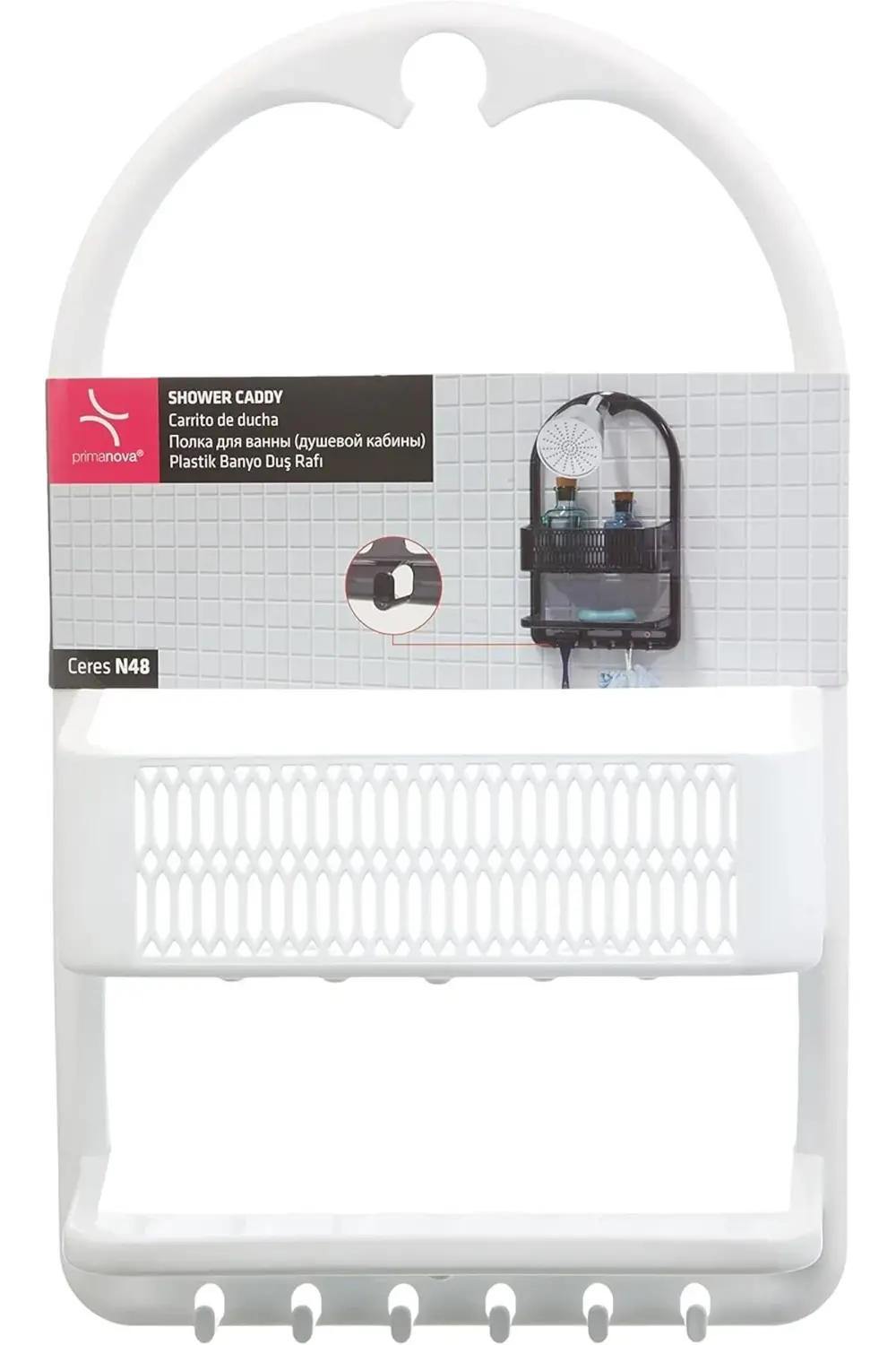 modaflux Ceres Plastik Duş Rafı, Beyaz, polynova 395519