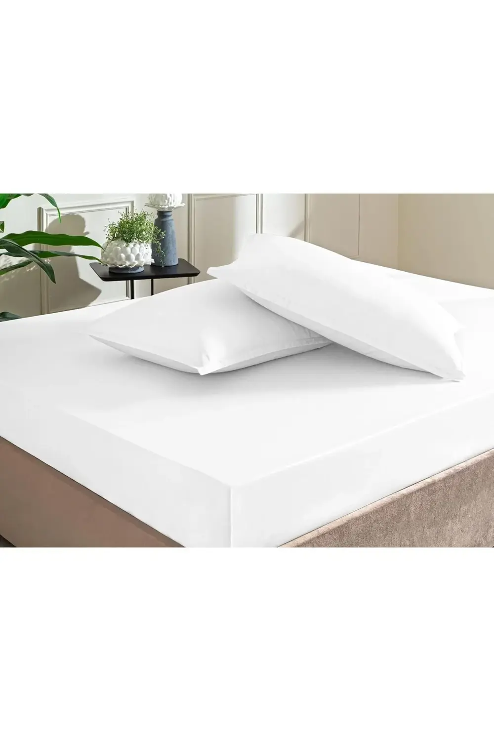 modaflux Çift Kişilik Çarşaf Seti Beyaz polynova 395519