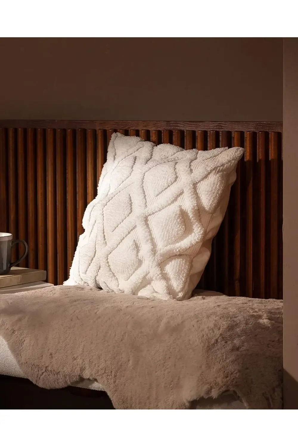 modaflux Coco Roussillon Kırlent Kılıfı - Beyaz - 45x45 cm polyno