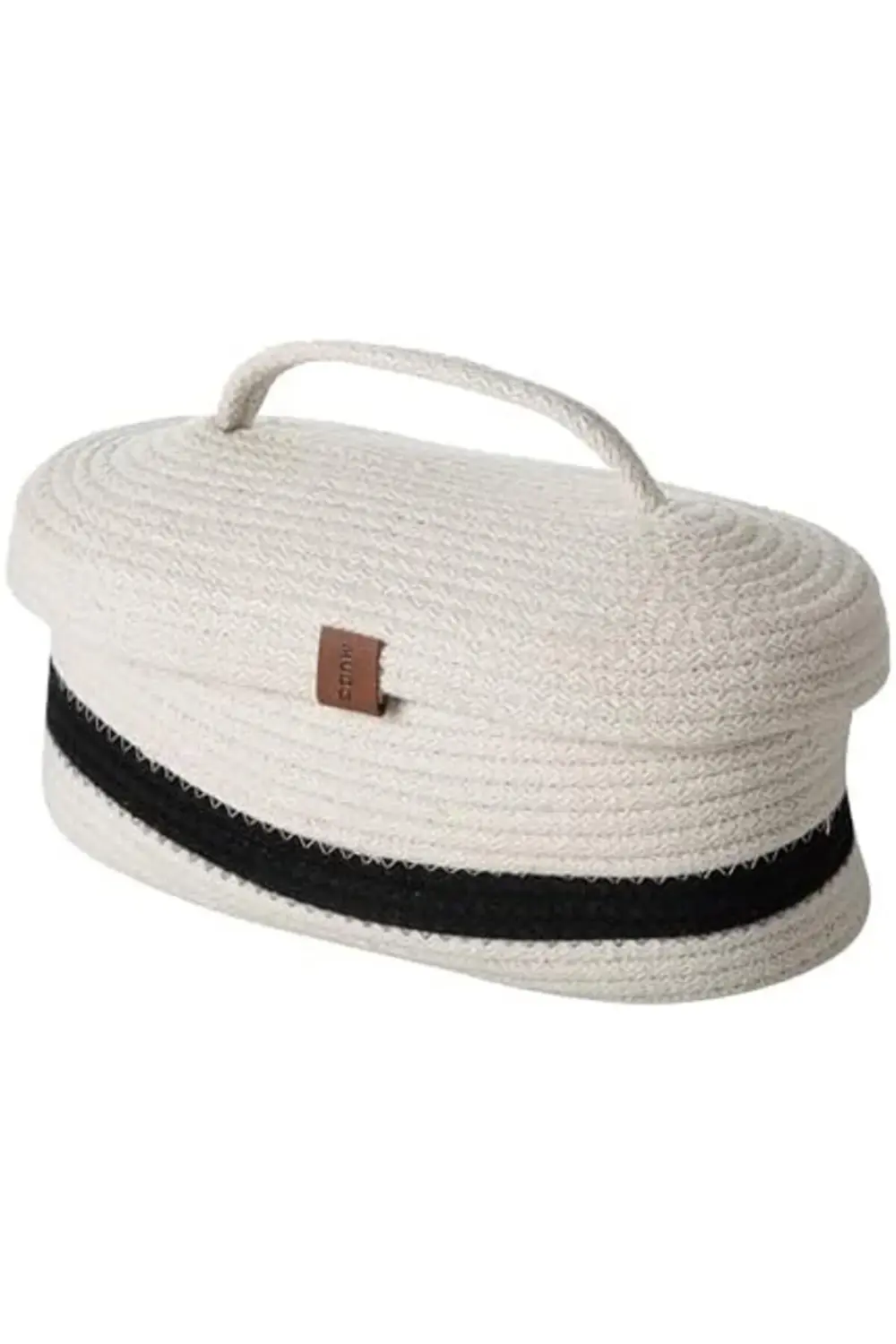 modaflux Concept Venus Oval Düzenleyici Sepet Siyah Ekru 30X13X11