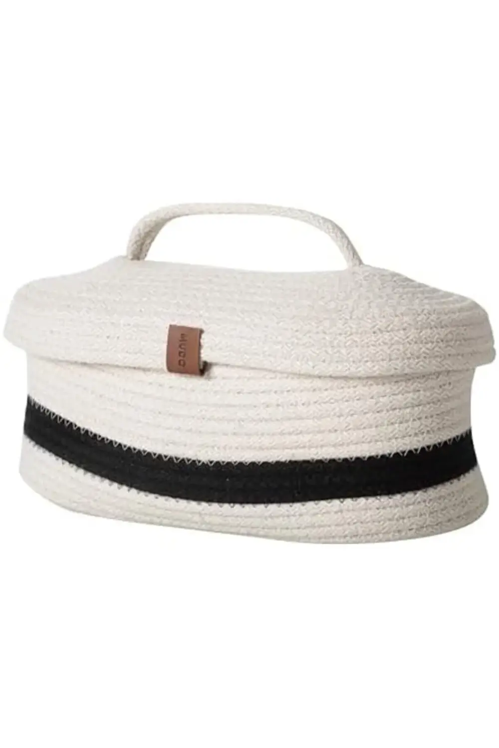 modaflux Concept Venus Oval Düzenleyici Sepet Siyah Ekru 30X13X11