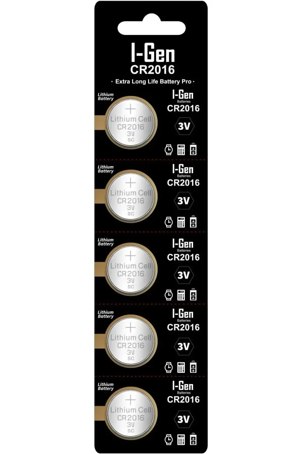 modaflux CR2016 Pil 5'li Paket Lityum Düğme Pil 3V 2016 polynova