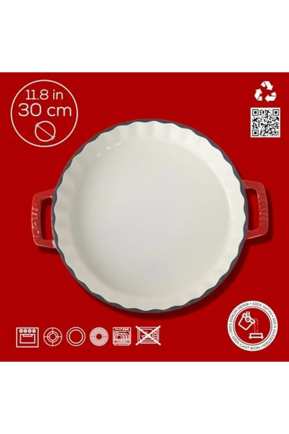 modaflux Döküm Yuvarlak Tepsi, 30cm polynova 395519