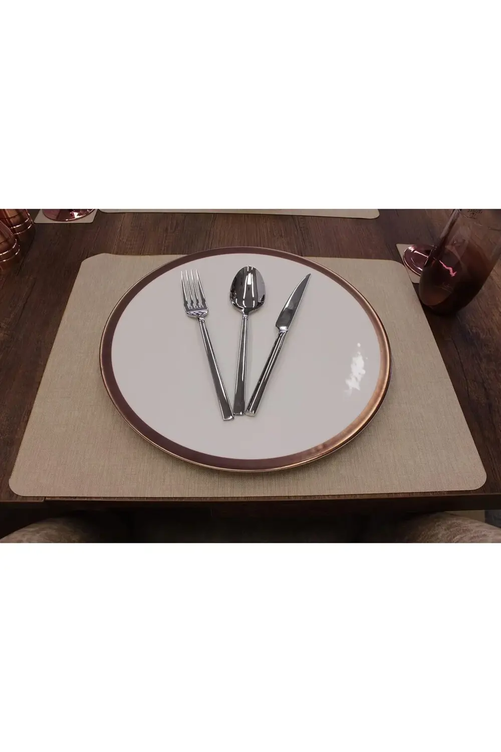 modaflux Düz Yat Deri Laser Kesim Servis 2 adet 35x45 cm polynova