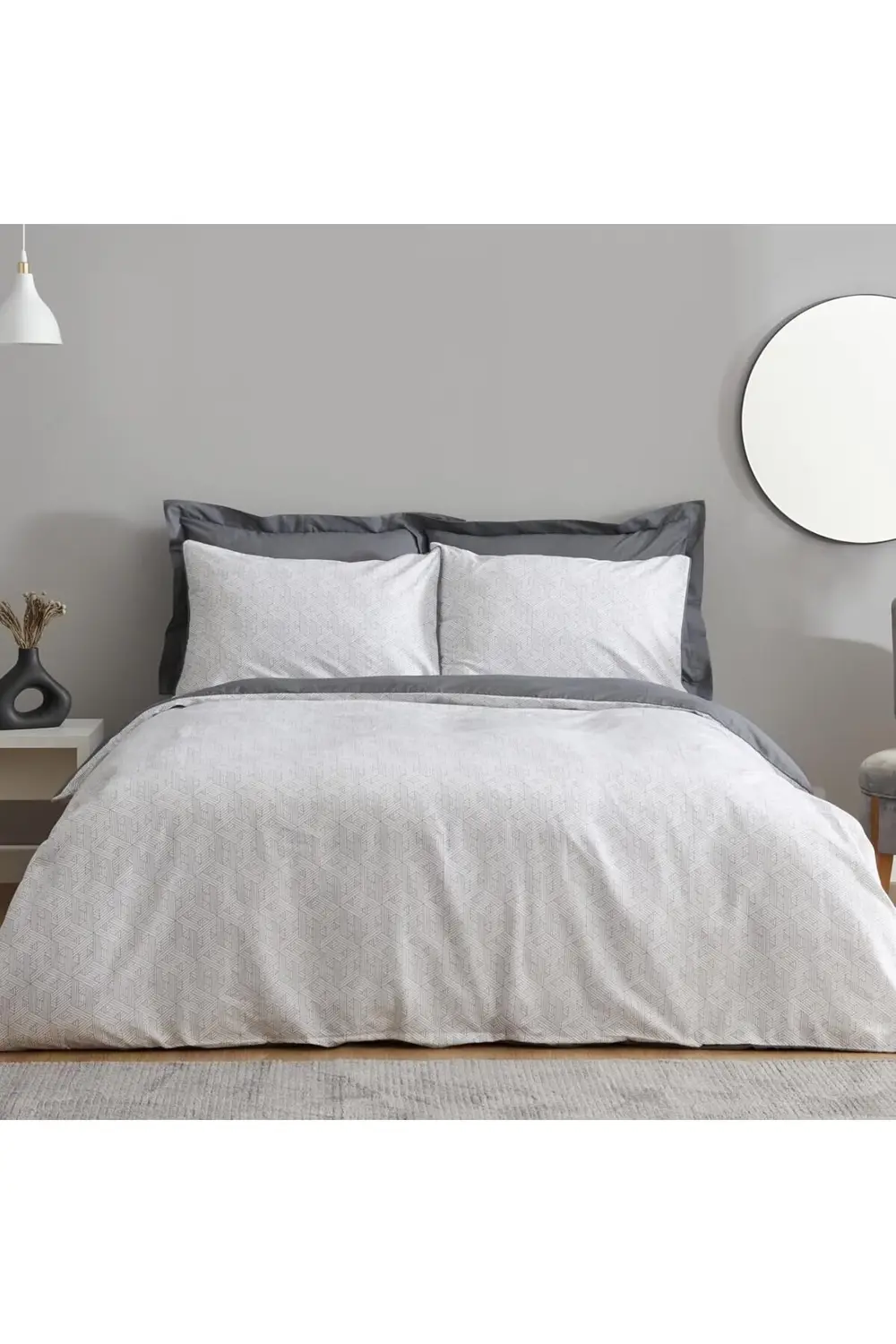 modaflux Ferne%100 Pamuk Tek Kişilik Nevresim Takımı Gri polynova